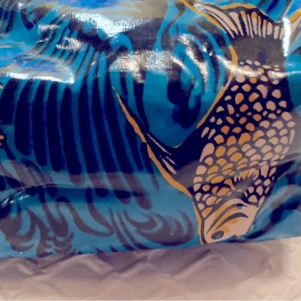 Tory Burch Blue Clutch Patterned